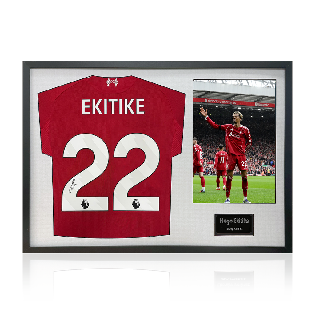 Hugo Ekitike Signed Liverpool Shirt Classic Frame (ACG Cert)