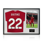 Hugo Ekitike Signed Liverpool Shirt Classic Frame (ACG Cert)