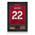 Hugo Ekitike Signed Liverpool Shirt Premium Frame (ACG Cert)