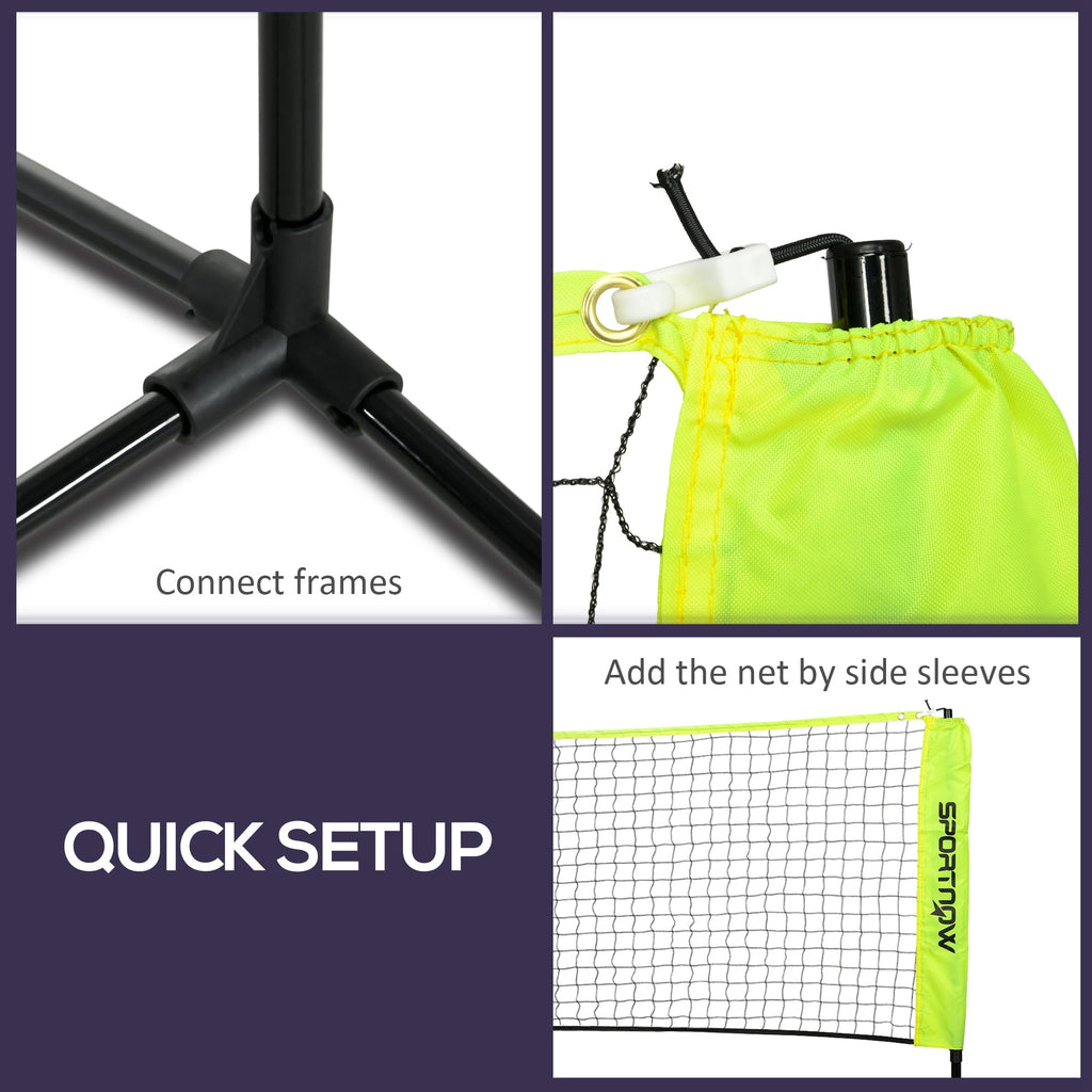 SPORTNOW 3m Badminton Net, Height Adjustable Outdoor Sports Net, with Carry Bag, for Tennis, Pickleball, Volleyball