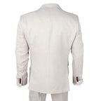 IM04 - Men's Beige 3 Piece Tailored Fit Wedding Suit