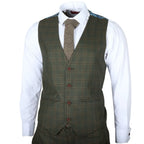 IM12 - Men's 3 Piece Green Check Suit
