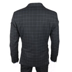 IM3 - Men's Black Checked Tailored Fit Suit