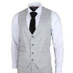 IM3 - Men's Grey Checked Tailored Fit Suit