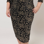 Sparkly 3/4 Sleeve Midi Dress