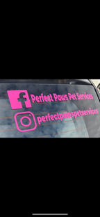 Personalised Car Window Vinyl Decal | Great For Businesses & Pet Social Media