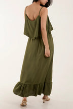 Double Layer Cami Maxi Dress | One Size 8–16