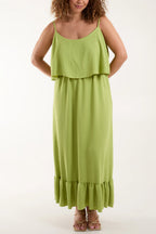 Double Layer Cami Maxi Dress | One Size 8–16