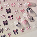 Hello Claws | Black Pink Bowknot Nail Deco Sticker