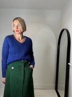 VINTAGE suede A line skirt