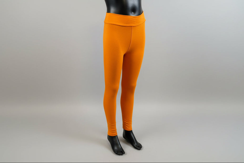 Solid colour, soft, stretch leggings in black, green, navy, grey, orange, pink, fuchsia, purple and more!