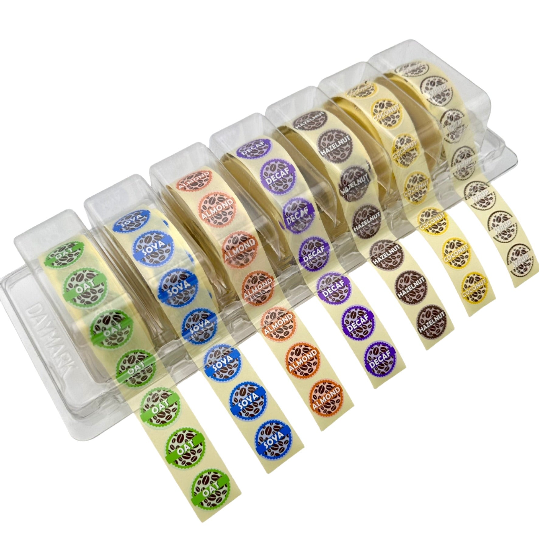 Almond Milk Coffee Shop Barista Labels 20mm 1000 labels per rolls
