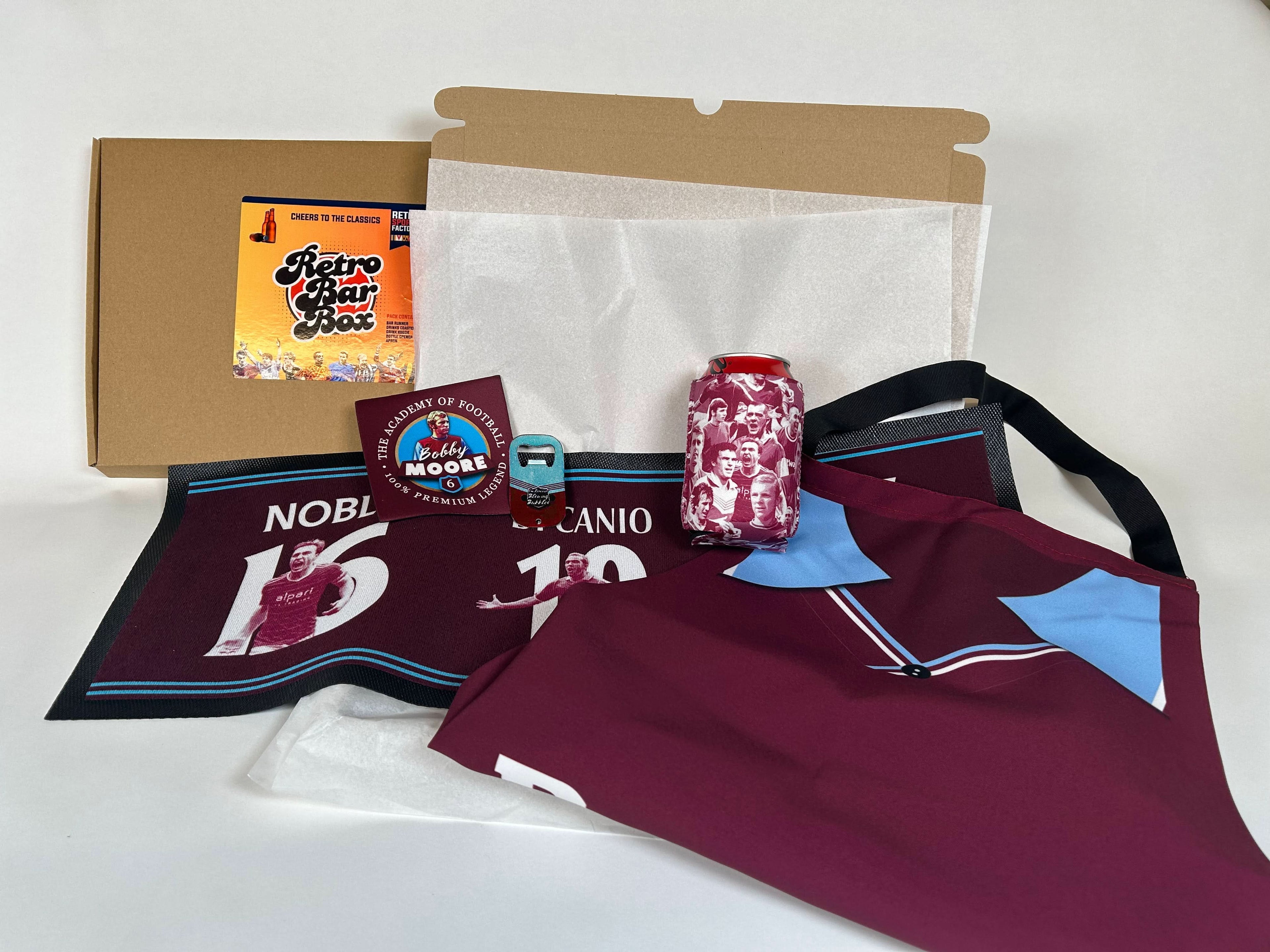 West Ham Football Father's Day Bar Box | Retro Man Cave Set