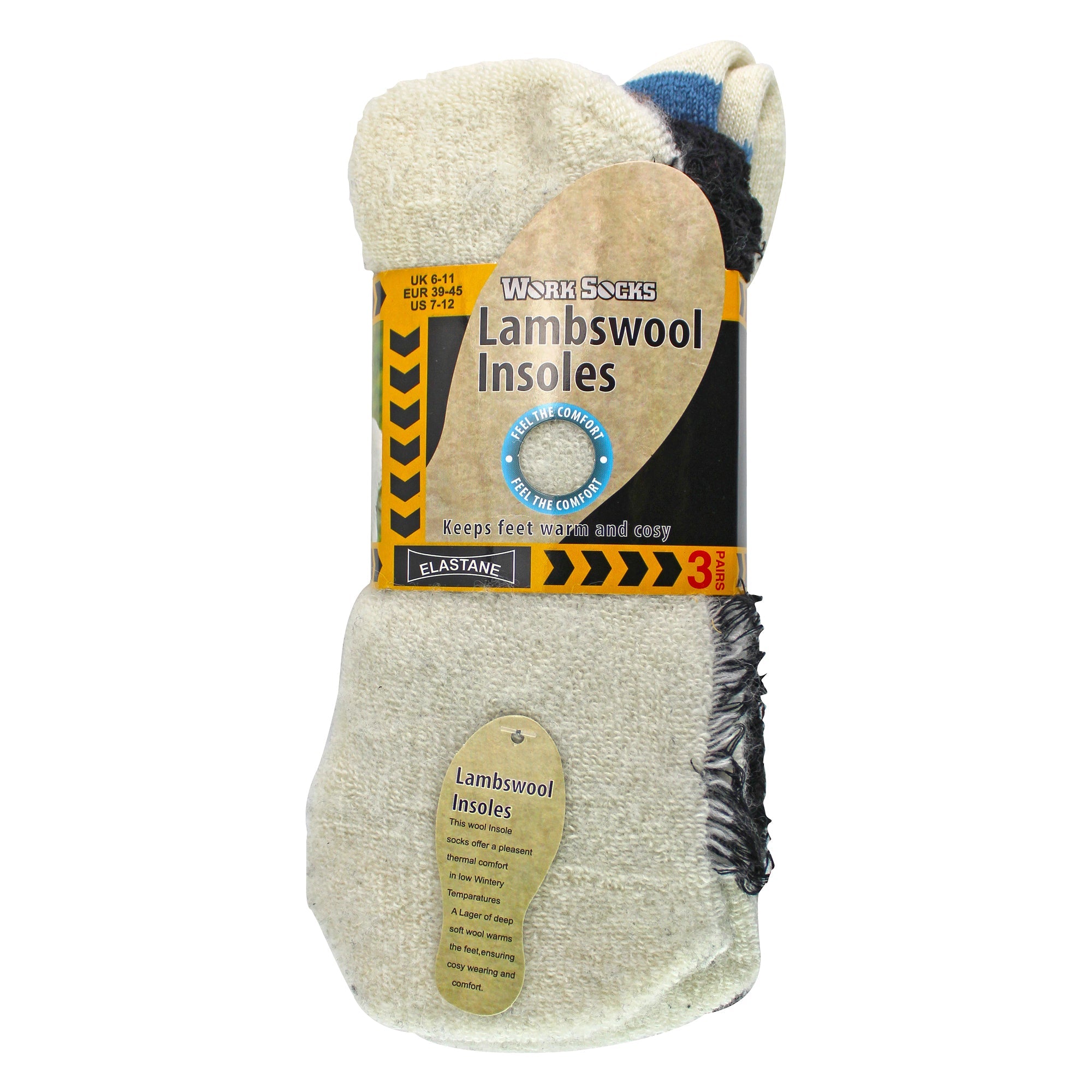 Mens Wool Insole Workwear Socks