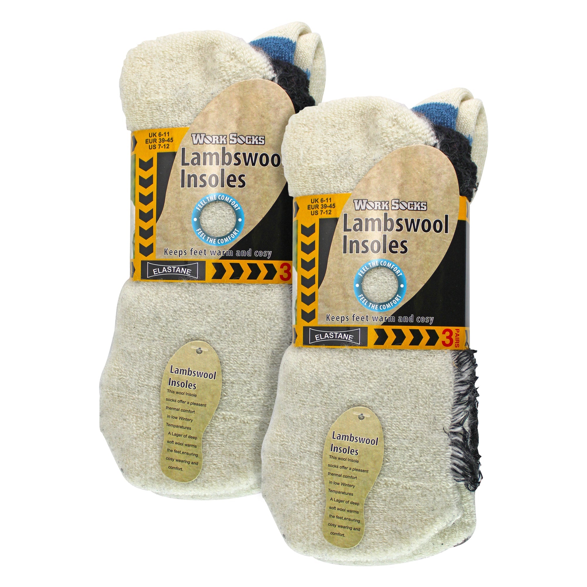 Mens Wool Insole Workwear Socks