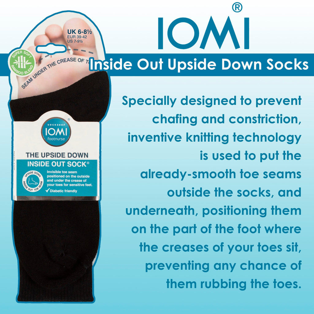 Unisex Inside Out / Upside Down Socks for Diabetics