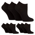 9 Pack Womens Diabetic Trainer Socks | Wide Ankle Socks for Swollen Feet