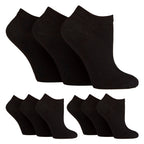 9 Pack Womens Diabetic Trainer Socks | Wide Ankle Socks for Swollen Feet