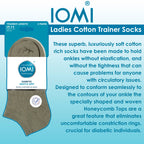 9 Pack Womens Diabetic Trainer Socks | Wide Ankle Socks for Swollen Feet