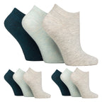 9 Pack Womens Diabetic Trainer Socks | Wide Ankle Socks for Swollen Feet