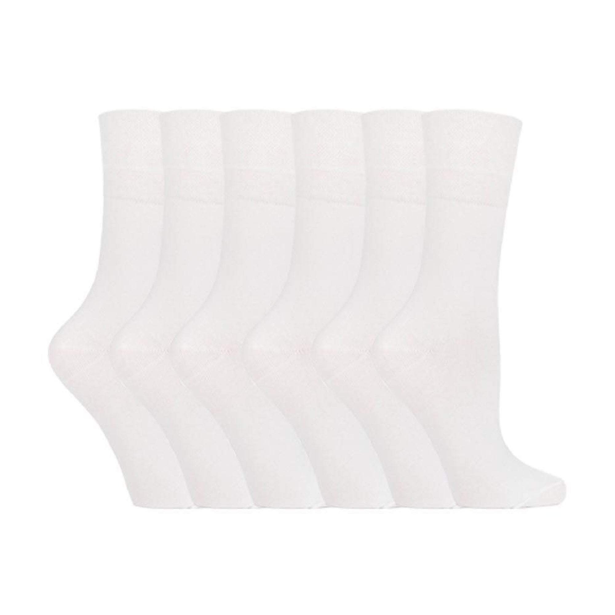 6 Pack Ladies Non Elastic Cotton Diabetic Socks with Seamless Toe