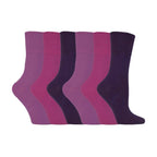 6 Pack Ladies Non Elastic Cotton Diabetic Socks with Seamless Toe
