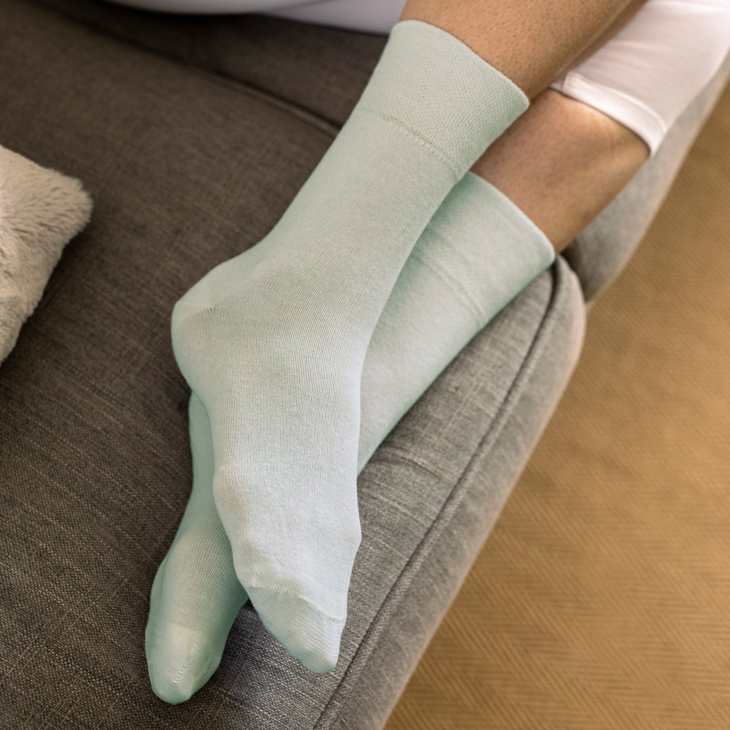 6 Pack Ladies Non Elastic Cotton Diabetic Socks with Seamless Toe