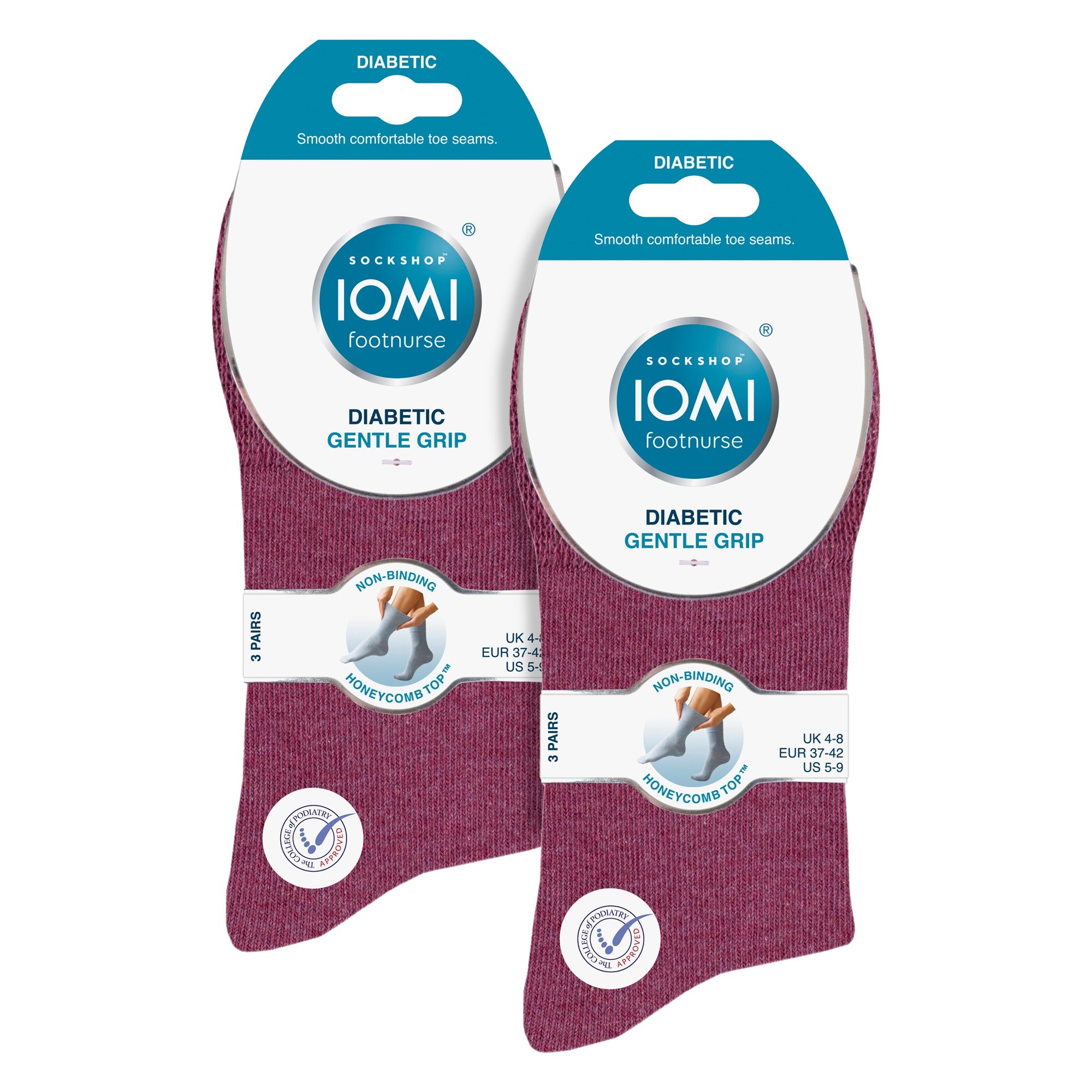 6 Pack Ladies Non Elastic Cotton Diabetic Socks with Seamless Toe