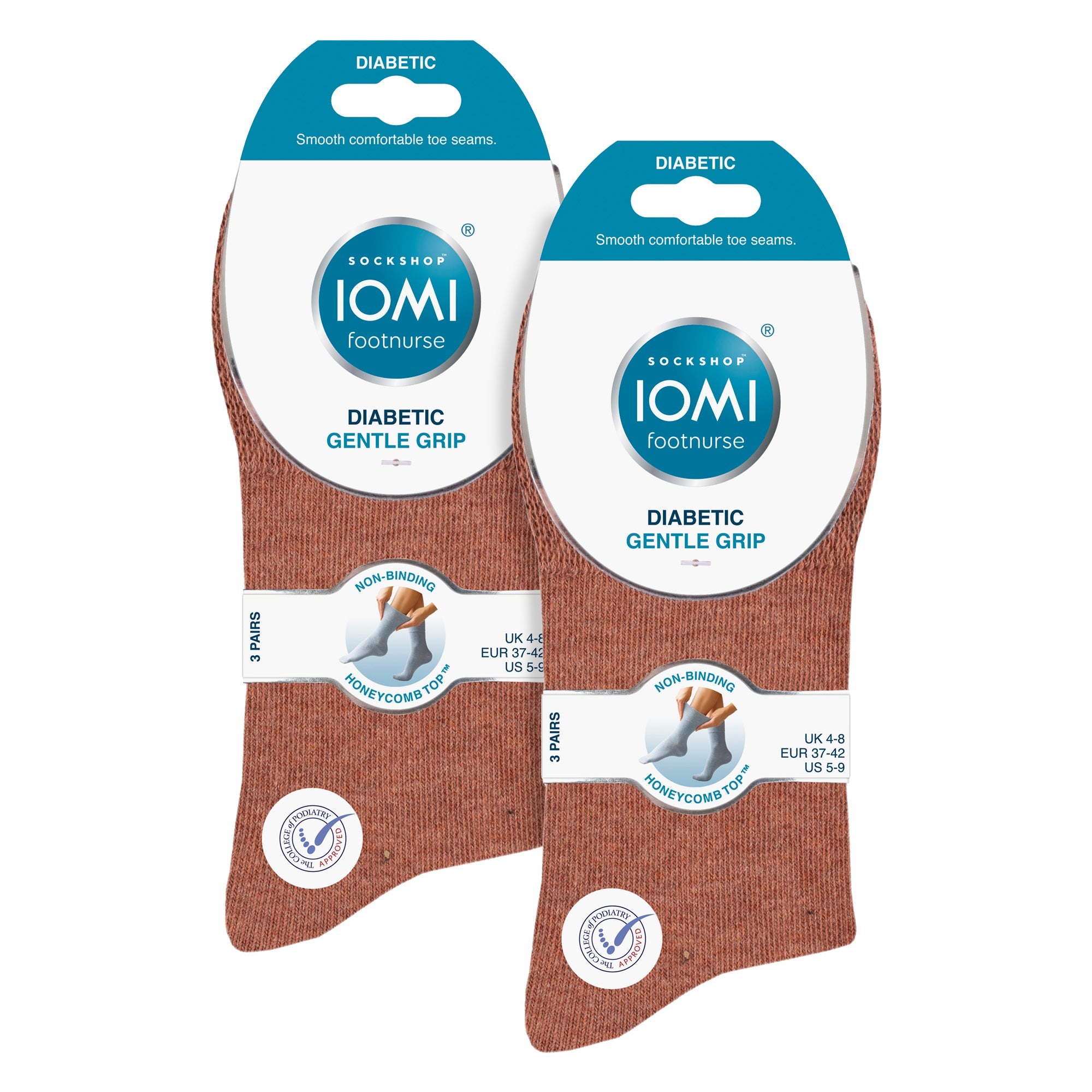 6 Pack Ladies Non Elastic Cotton Diabetic Socks with Seamless Toe