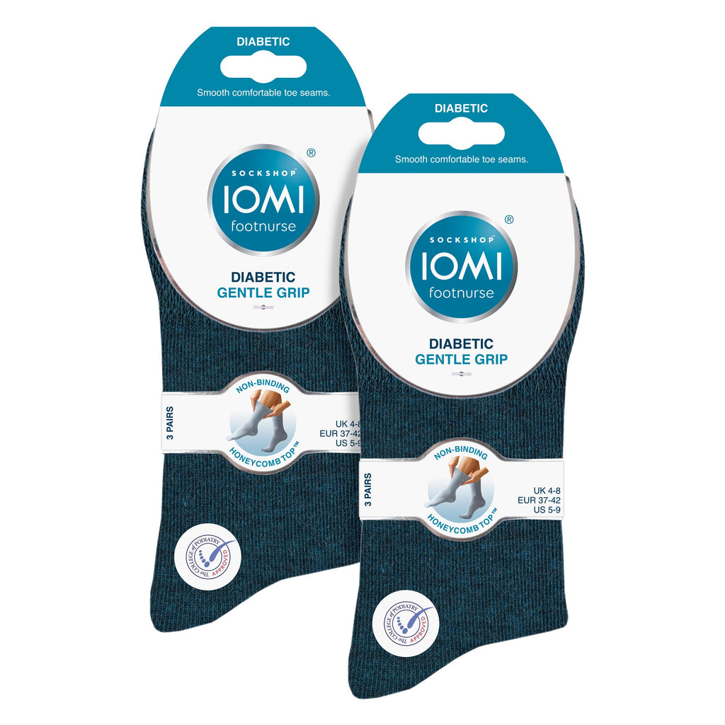 6 Pack Ladies Non Elastic Cotton Diabetic Socks with Seamless Toe