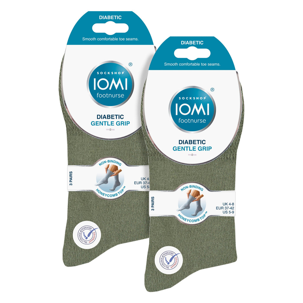 6 Pack Ladies Non Elastic Cotton Diabetic Socks with Seamless Toe
