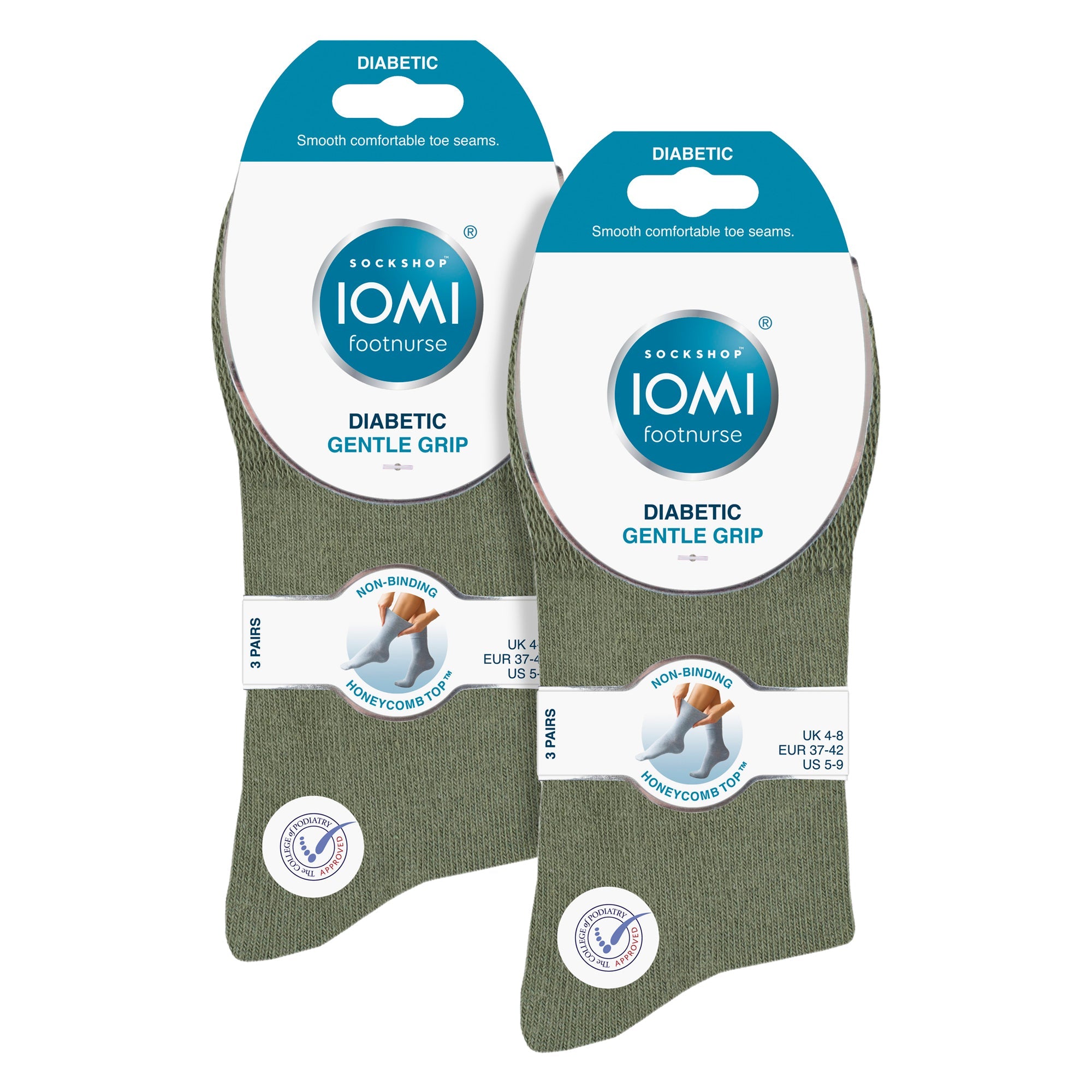 6 Pack Ladies Non Elastic Cotton Diabetic Socks with Seamless Toe