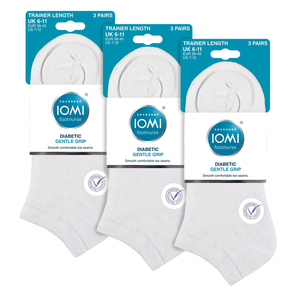 9 Pack Mens Diabetic Trainer Socks | Non Elastic Extra Wide Ankle Socks