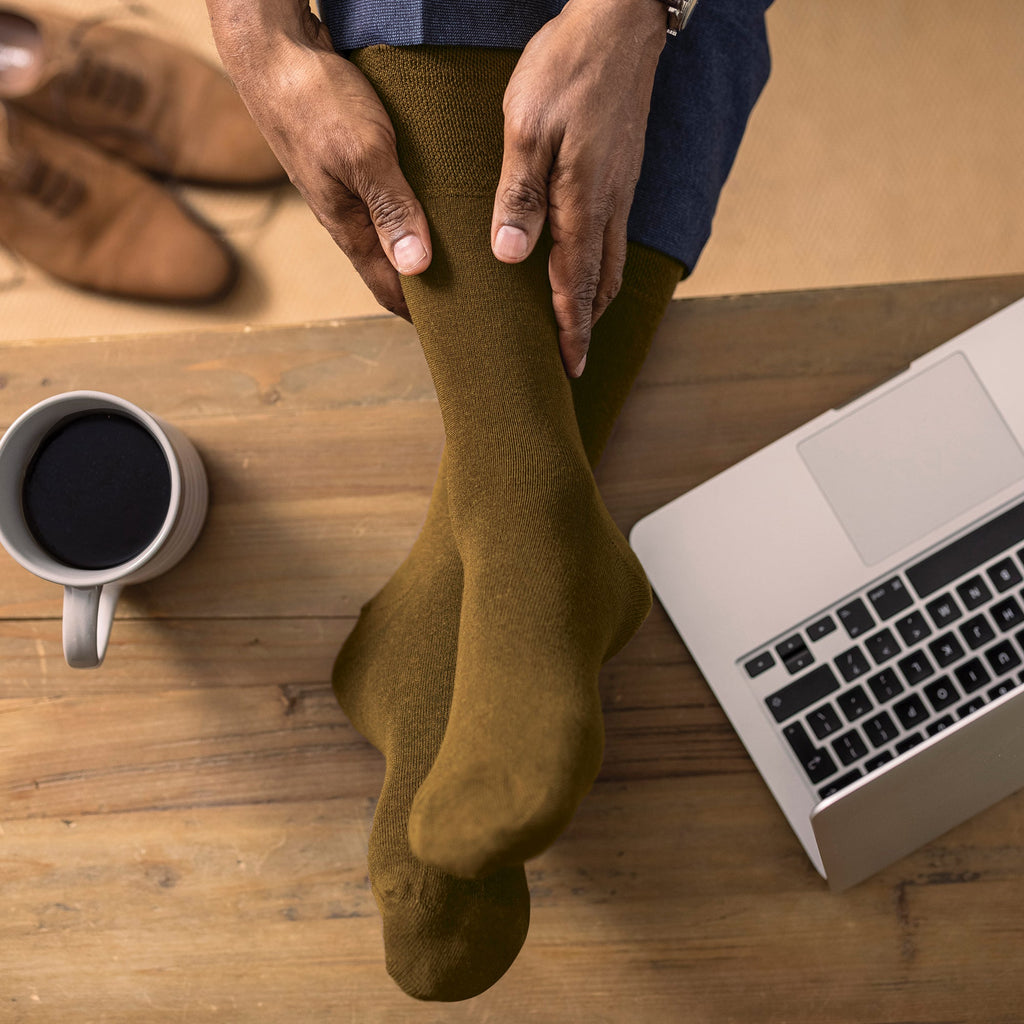 12 Pairs Mens Gentle Grip Top Diabetic Socks | Non Elastic Cotton Socks
