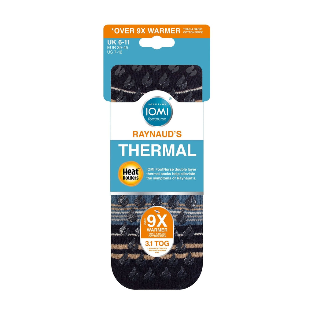 1 Pack Thick 3.1 TOG Non Slip Thermal Slipper Socks for Raynauds