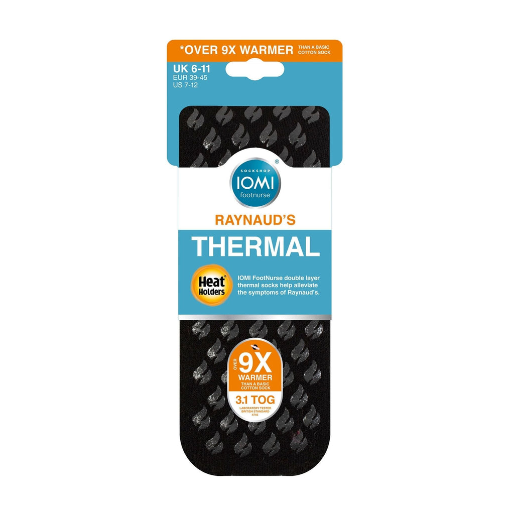 1 Pack Thick 3.1 TOG Non Slip Thermal Slipper Socks for Raynauds