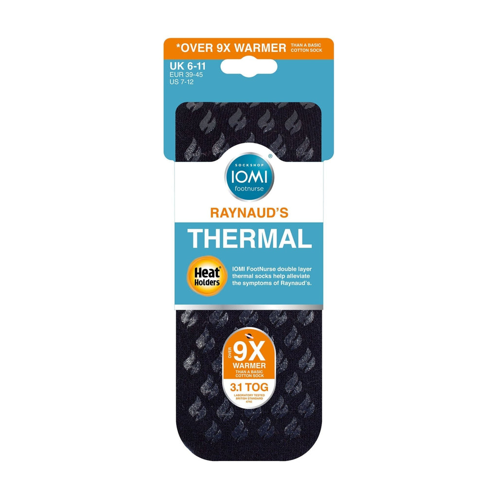 1 Pack Thick 3.1 TOG Non Slip Thermal Slipper Socks for Raynauds