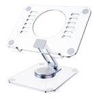 R-JUST T632 Acrylic 360 Degree Rotating Desktop Tablet Stand, T632 Tablet Stand (Transparent)