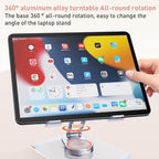 R-JUST T632 Acrylic 360 Degree Rotating Desktop Tablet Stand, T632 Tablet Stand (Transparent)
