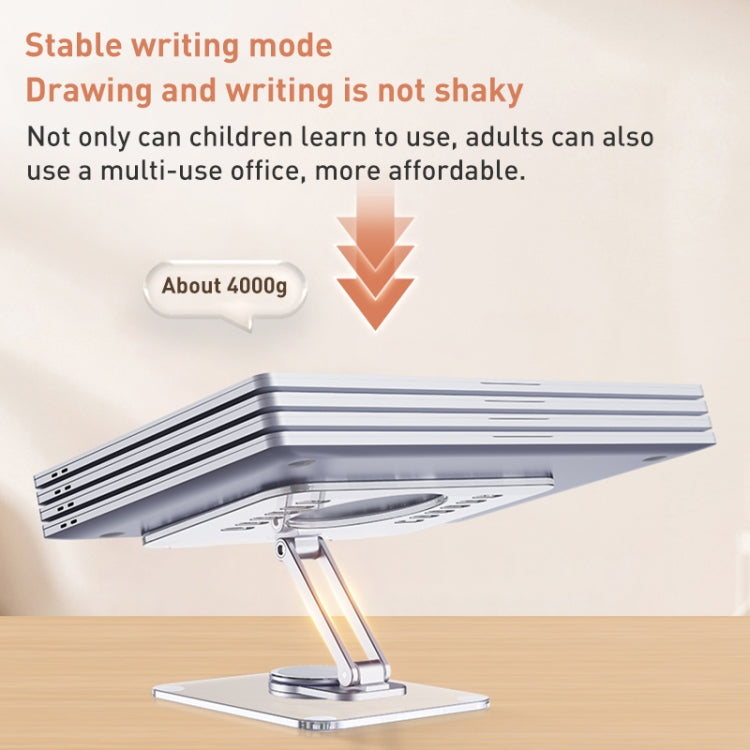 R-JUST T632 Acrylic 360 Degree Rotating Desktop Tablet Stand, T632 Tablet Stand (Transparent)