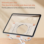 R-JUST T632 Acrylic 360 Degree Rotating Desktop Tablet Stand, T632 Tablet Stand (Transparent)