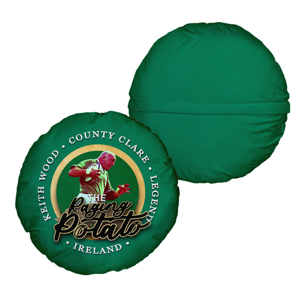Ireland Rugby Union Potato  - Legend Collection - Circle Cushion 14"