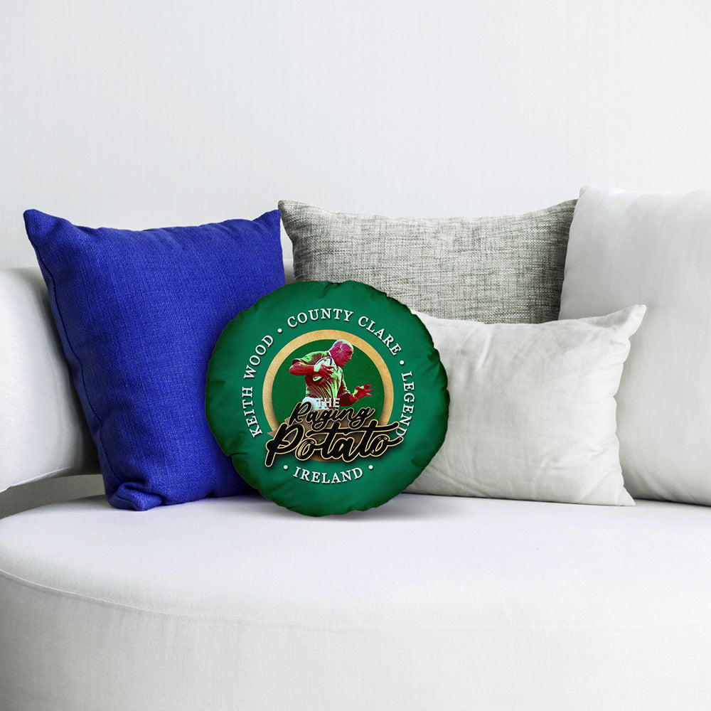Ireland Rugby Union Potato  - Legend Collection - Circle Cushion 14"