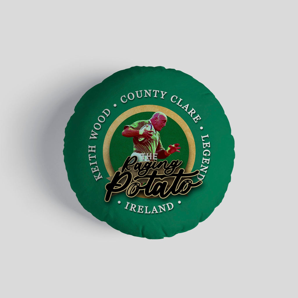 Ireland Rugby Union Potato  - Legend Collection - Circle Cushion 14"