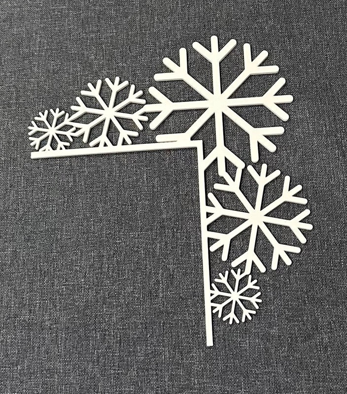 Snowflake Door Corner Decoration | Winter Door Topper | Christmas Snowflake Decor | Seasonal Home Decoration