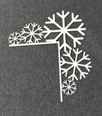 Snowflake Door Corner Decoration | Winter Door Topper | Christmas Snowflake Decor | Seasonal Home Decoration