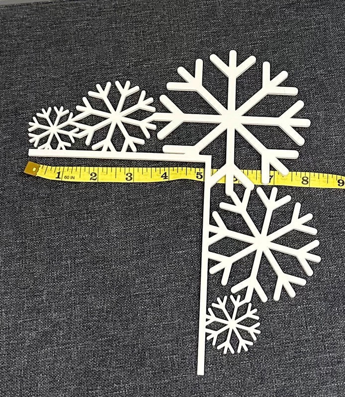 Snowflake Door Corner Decoration | Winter Door Topper | Christmas Snowflake Decor | Seasonal Home Decoration