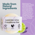 Lavender & Lime Solid Conditioner Bar | Natural Hair Conditioner for All Hair Types | Vegan, Plastic-Free Hair Care