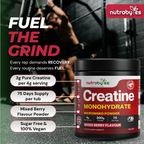 Creatine Monohydrate Powder 300g (75 Servings) – Pure Micronised Creatine Powder Supplement for Men & Women, Pre & Post Workout Strength, Muscle Growth & Recovery, Vegan – Mixed Berry Flavour
