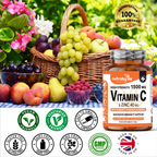 High Strength Vitamin C 1500mg and Zinc 40mg | High Strength Vegan Capsules | Advanced Immunity Support | Sugar free | 3 Months Supply | Made in the UK